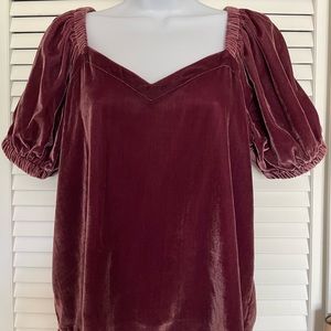 New Velvet Burgundy OTS Top
